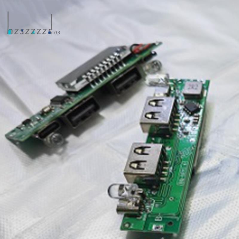 บอร์ดพลังงานมือถือ LED Dual USB 5V 2.4A แผงวงจร Micro/Type-C USB Power Bank 18650 โมดูลชาร์จ