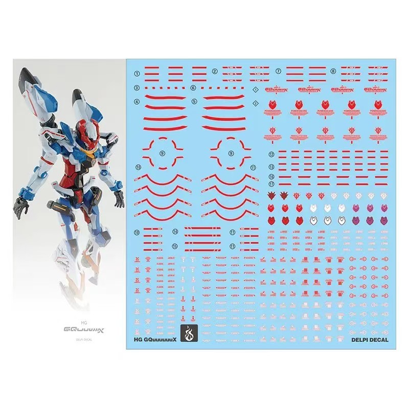 YAN HG 1/144 GQuuux Water Slide Decal Fluo Type YANHG101