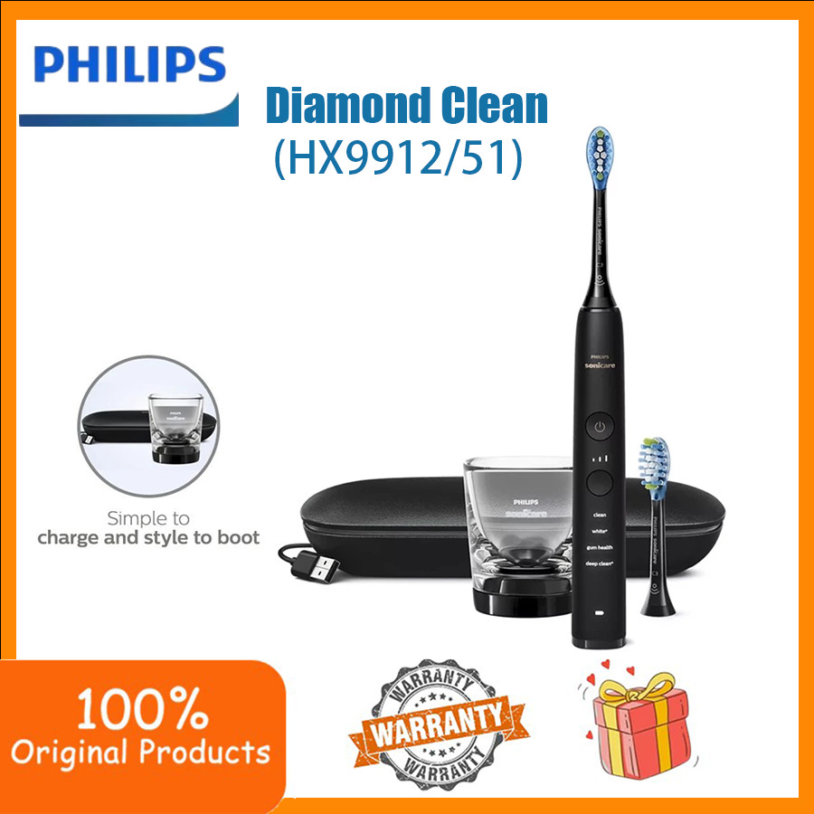 Philips Diamond Clean 9000 Sonic Electric Toothbrush with Application (HX9912/51)