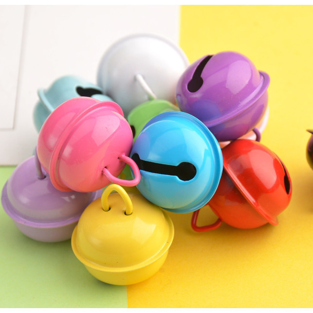 สีที่มีสีสันลูกอมสี22มิลลิเมตรระฆังขนาดเล็กอุปกรณ์เครื่องประดับพวงกุญแจจี้จี้สัตว์เลี้ยงระฆังขนาดเล็ก