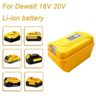 Usb + type-c อะแดปเตอร์แบตเตอรี่เอาต์พุตสําหรับ Makita/DeWalt/Milkwaukee 18V20V แบตเตอรี่ Li-ion พร้อมไฟ LED Power Bank เครื่องชาร์จโทรศัพท์