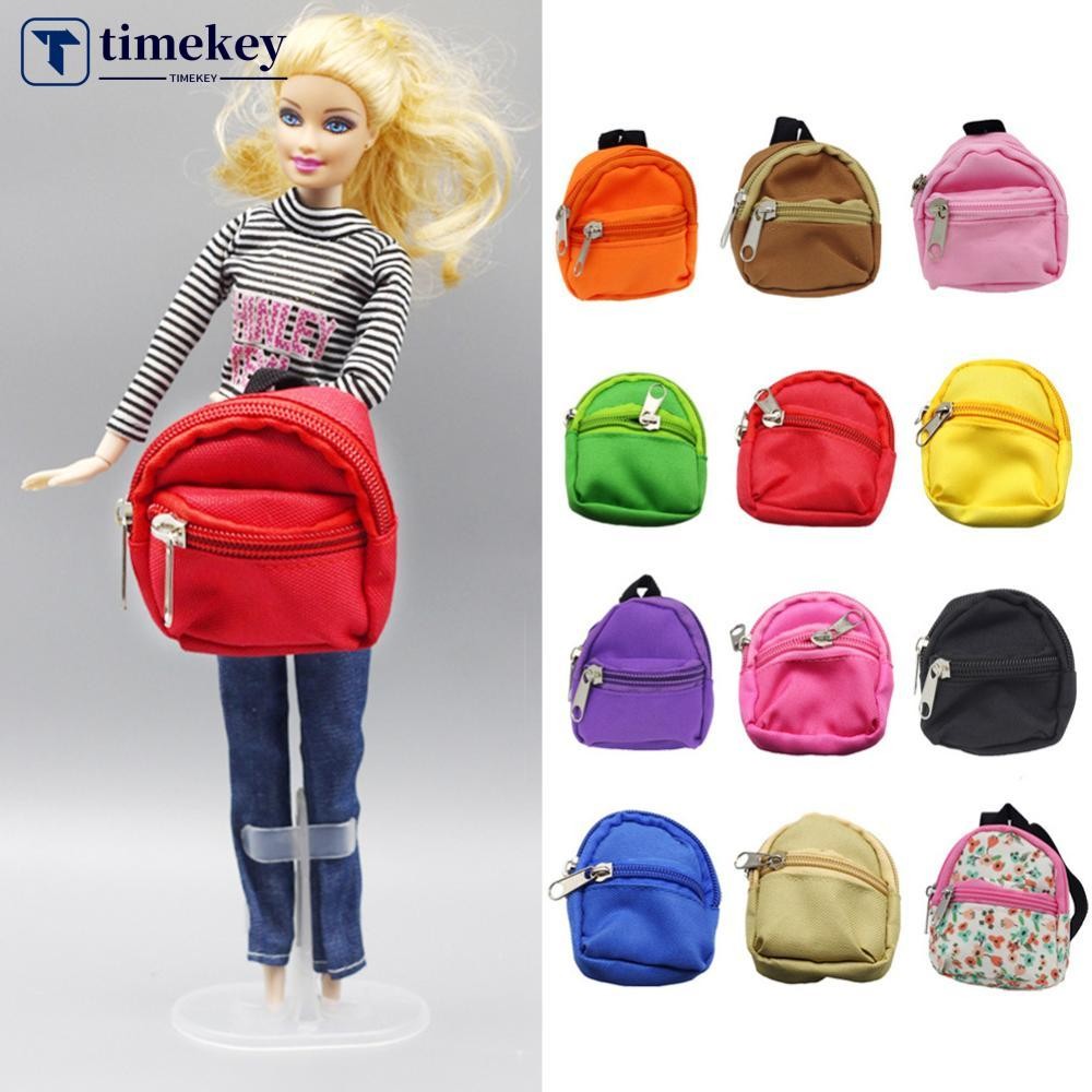 TME 8 ซม.กระเป๋าตุ๊กตาสําหรับ Labubu Macaron Barbies Blythes และ 20 ซม.ตุ๊กตา Plush & 1/6 BJD ผ้าใบกระเป๋าเป้สะพายหลัง