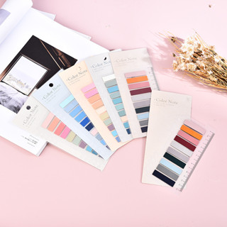Morandi Color Sticky Note Set Clear PET Sticky Note Paper Cu…