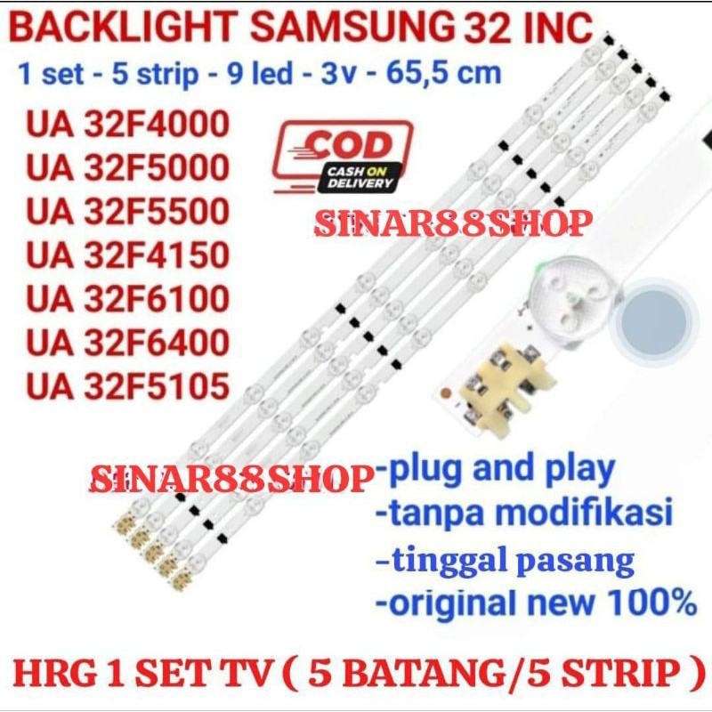 Samsung 32 นิ้ว TV Backlight UA32F5000 UA32F4000 UA32F5500 UA32F4150 UA32F6100 UA32F6400 UA32F5105 U