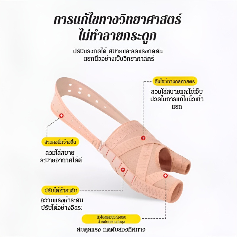 💥กันลื่น/ระบายอากาศ/ไม่มีรอย💥อุปกรณ์แก้นิ้วโป้งเท้าเกผ้าตาข่าย/อุปกรณ์พยุงกระดูกนิ้วหัวแม่เท้า/อุปกรณ์พยุงข้อกระดูกแบบตาข่าย
