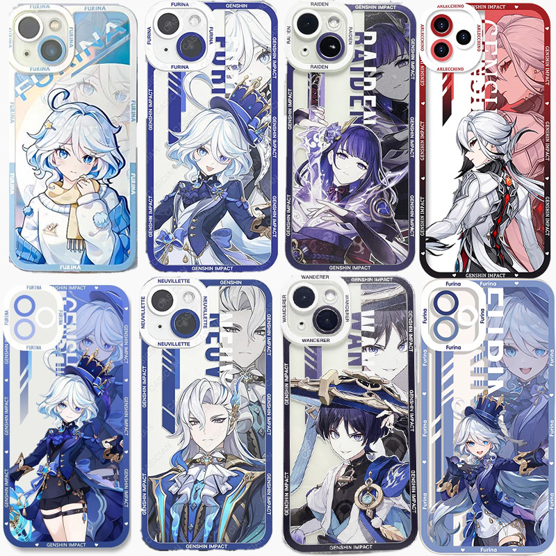 SAMSUNG เคสโทรศัพท์สําหรับsamsung Galaxy S20 S21 FE S22 Ultraหมายเหตุ 10 Plus 20 Ultraปลอกโทรศัพท์Wanderer Neuvillette Furina Arlecchino Genshin Impactกันกระแทกรูปแบบนุ่ม