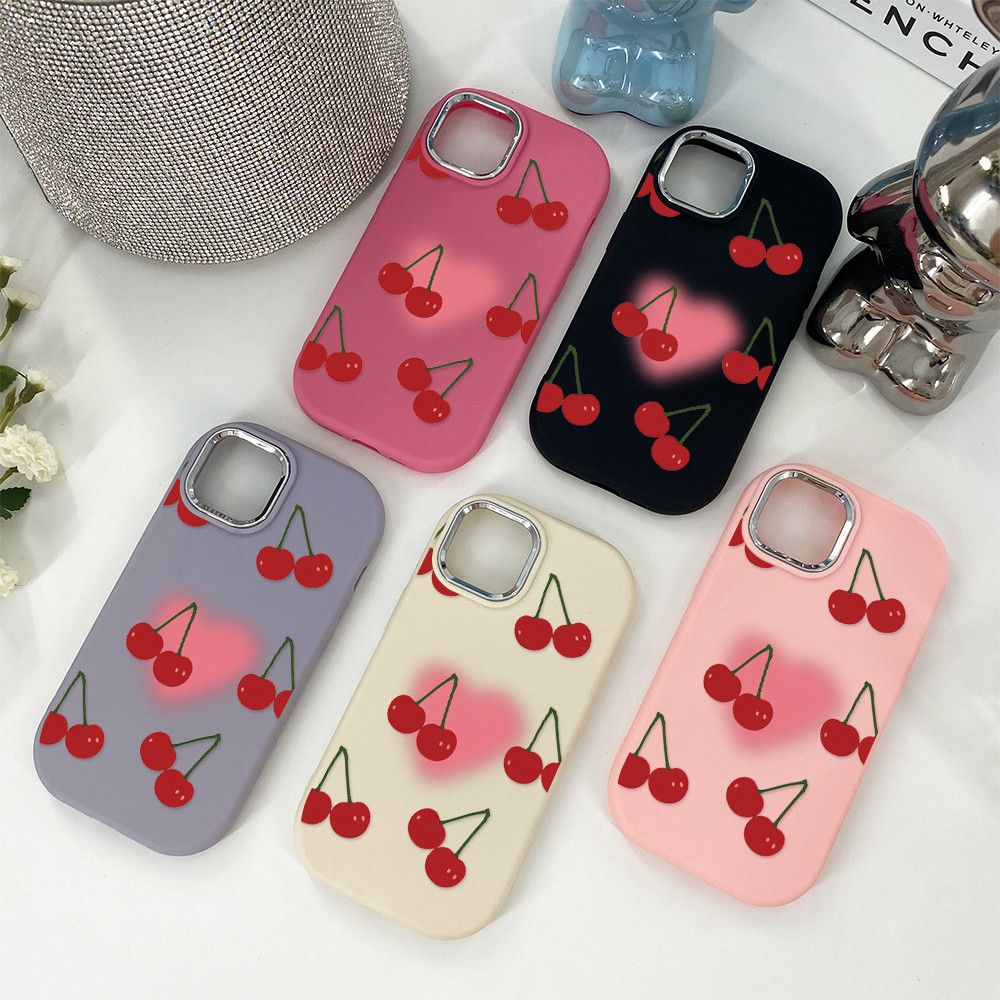 ส่งจากไทย เคสไอโฟน12 ลายเชอร์รี่ หัวใจชมพู ใช้ได้กับIPhone11 12 13 14 15 16 Pro MAX PLUS X XS XR 7 8 plus กันน้ำกันฝุ่น ราคา ถูกที่สุด ดีลบีเคเค รูปภาพหลัก