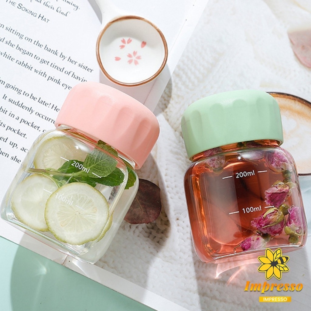 Impresso ขวดน้ําขนาดเล็กแบบพกพา น่ารักมินิมอล ใส่นม 200 ml ใส่กาแฟ Portable cup - รูปที่ 2