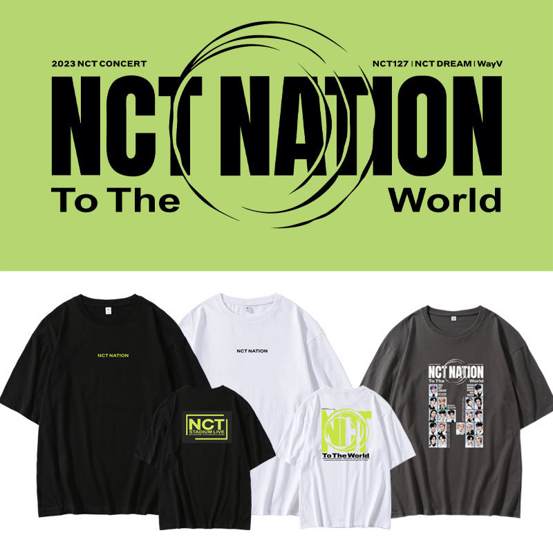 เสื้อยืดคอนเสิร์ต NCT127 DREAM WayV เสื้อเชิ้ตผ้าฝ้ายทรงหลวม