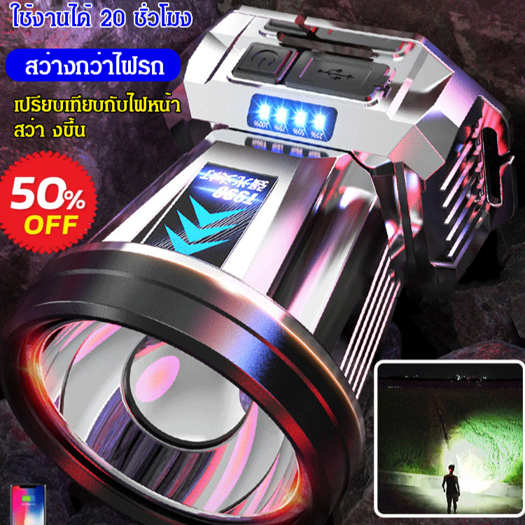 【อายุการใช้งานแบตเตอรี่ 20 ชม.】ไฟฉายคาดหัวลูดปัดไฟ XPG กำลังไฟสูงจากเยอรมัน รุ่นใหม่ (ใช้เป็นพาวเวอร์แบงค์ได้)/ไฟหน้ากำลังสูง/สว่างกว่าไฟรถยนต์/โครงการแสงจ้า/เหมาะสำหรับหลายสถานการณ์