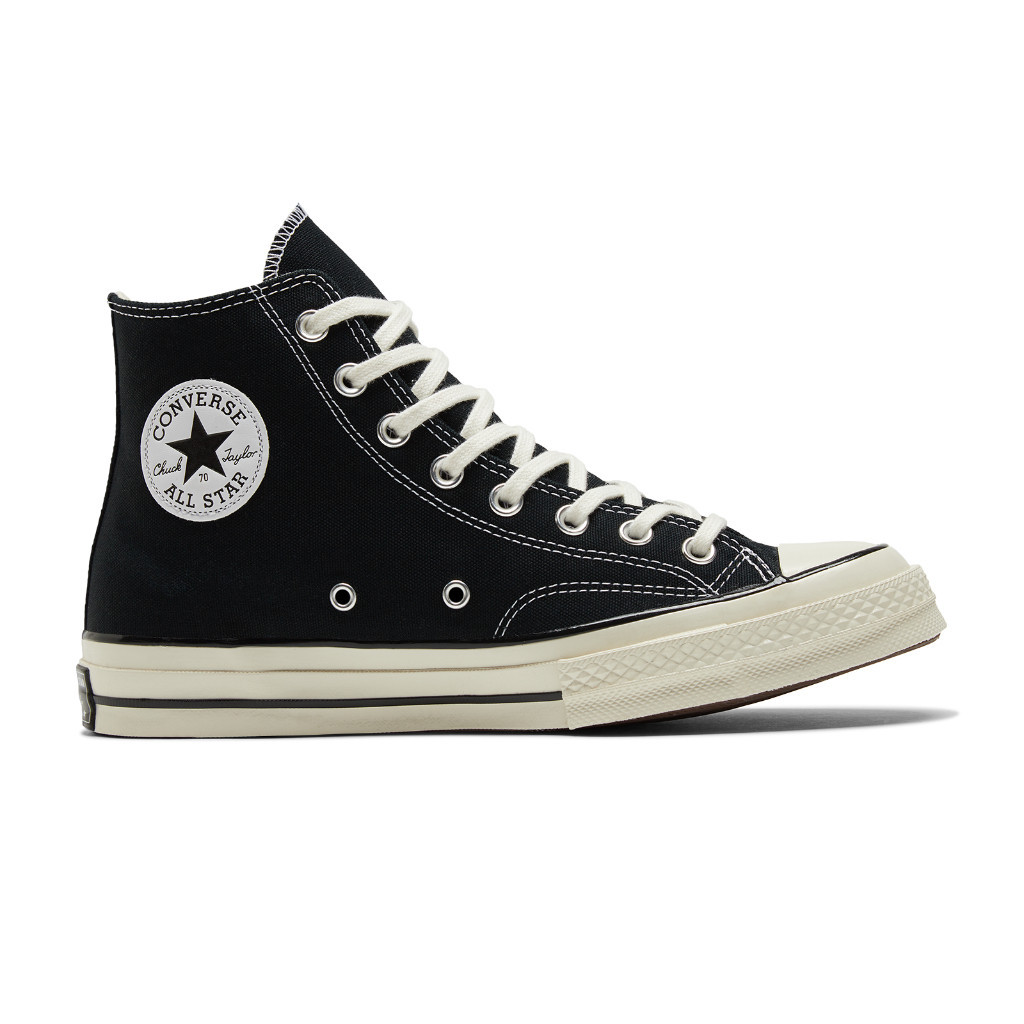 Converse Chuck Taylor 70S HI สีดําสีขาว Egret