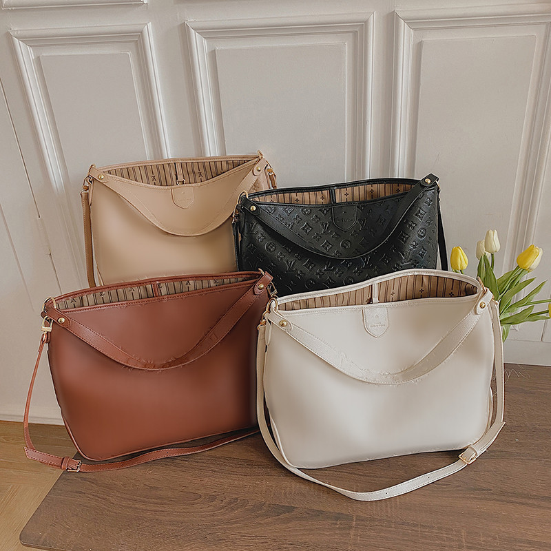 Tote Bag 2024 Simple Large-Capacity Female One-Shoulder Messenger Bucket Bag Outing Cl – โปรปัง