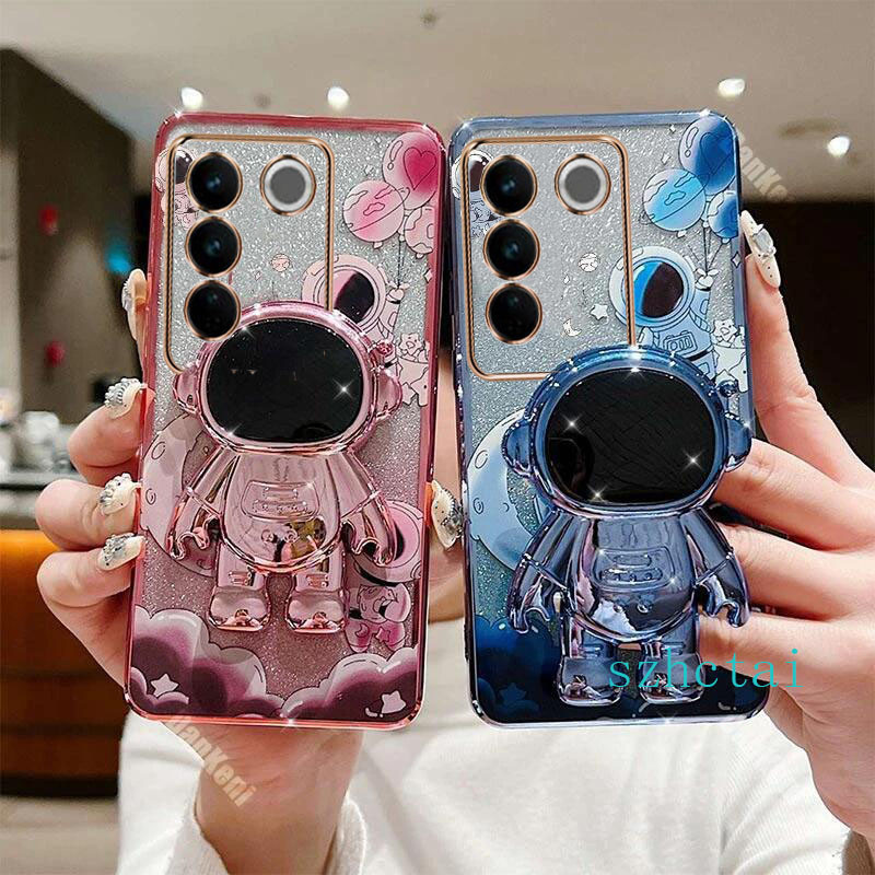 เคส Vivo Y100 5G Y03 Y16 Y17S Y15S Y01 Y22 Y22S Y02T Y02 Y02S Y36 5G Y27 Y27S เคสโทรศัพท์มือถือ ลายนักบินอวกาศ พร้อมขาตั้ง สําหรับ Vivo Y100 5G Y03 Y16 Y17S Y15S Y01 Y22 Y22S Y02T Y02 Y02S Y36 5G Y27 Y27S