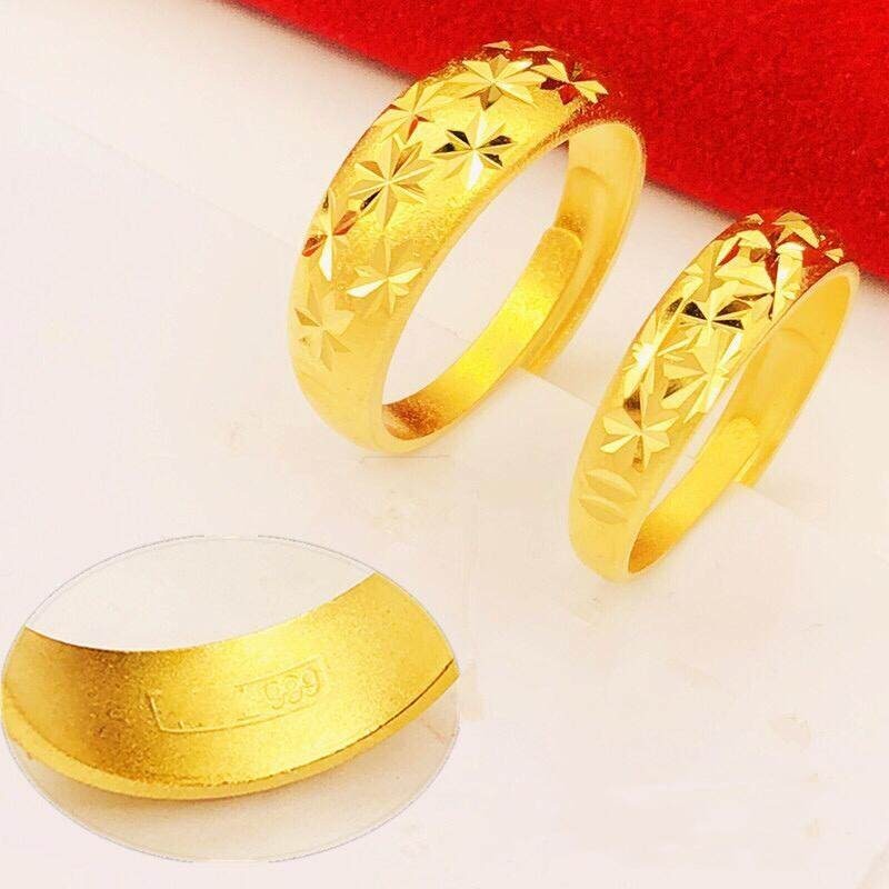 แหวนคู่ 2วง ชุบทอง แหวนหมั้น แหวนแต่งงานแหวนแฟชั่น แหวนทอง แหวนทองไม่ลอก ชุบทอง แหวน0.6กรัม แหวนทองคำเเท้ แหวนทอง1สลึง