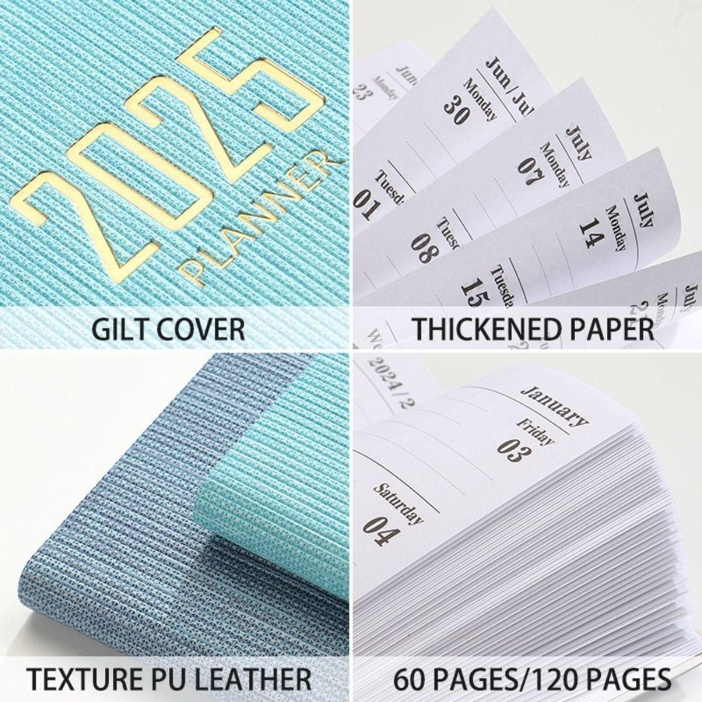 ซูเชนธ 2025 หนังสือวาระ พร้อมปฏิทิน Pocket Diary Weekly Planner สมุดบันทึก A6 แบบพกพา สํานักงานโรงเรียน