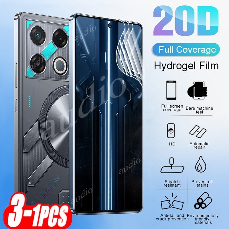 Infinix GT 50 Pro 5G 3 ชิ้น 20D Full Coverage Hydrogel ฟิล์มสําหรับ Infinix GT 20 50 Pro 50Pro GT50 