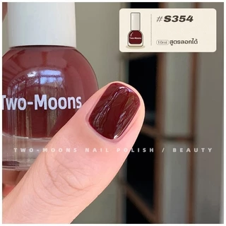 พร้อมส่ง TwoMoons สีทาเล็บกึ่งเจล สีเอิร์ธโทน น้ำยาทาเล็บ สีทาเล็บ (ลอกออกได้ ไม่ต้องใช้เครื่องอบ)
