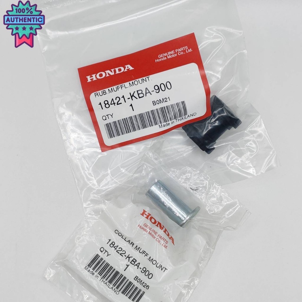 อะไหล่แท้เิกศูนย์ HONDA ูช+ยางรองน็อตยึดท่อไอเสียHONDA LS 125 wave110i ขายเป็นชุด ปลอกรองและยางรองน็อตยึดท่อฮอนด้าแอลเอส