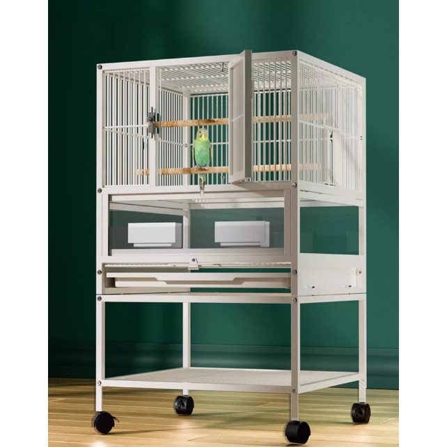Double Birdcage Parrot Cage ในครัวเรือน Multi-Layer Harem ตาราง Breeding Xuanfeng ขนาดใหญ ่ พิเศษ Space Villa