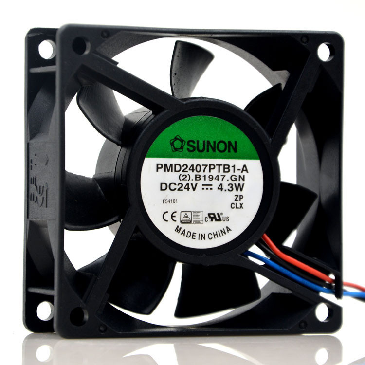 SUNON 7CM 24V 4.3w 5.0w PMD2407PTB1-A 7020 พัดลมระบายความร้อนอินเวอร์เตอร์ 3 สาย