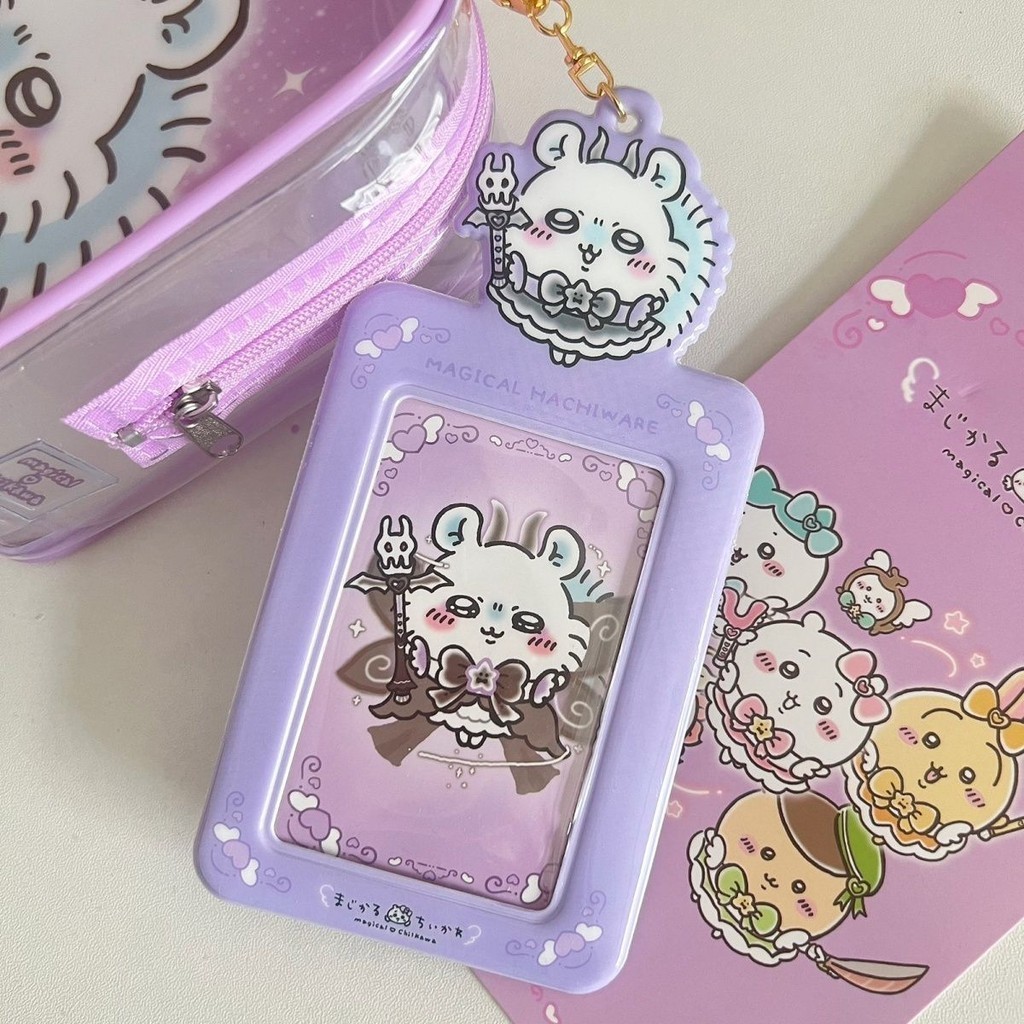 Galici Chiikawa Magic Girl Collection Card Case/Hachiware Usagi Three Inch Card Storage Protective Case Display Hanger