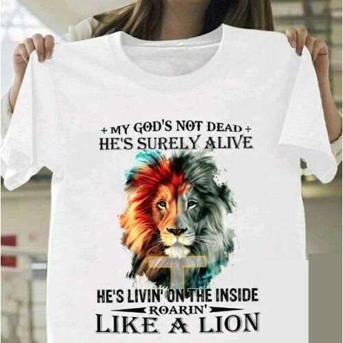 My Gods Not Dead Christian Jesus Lion King T Shirt