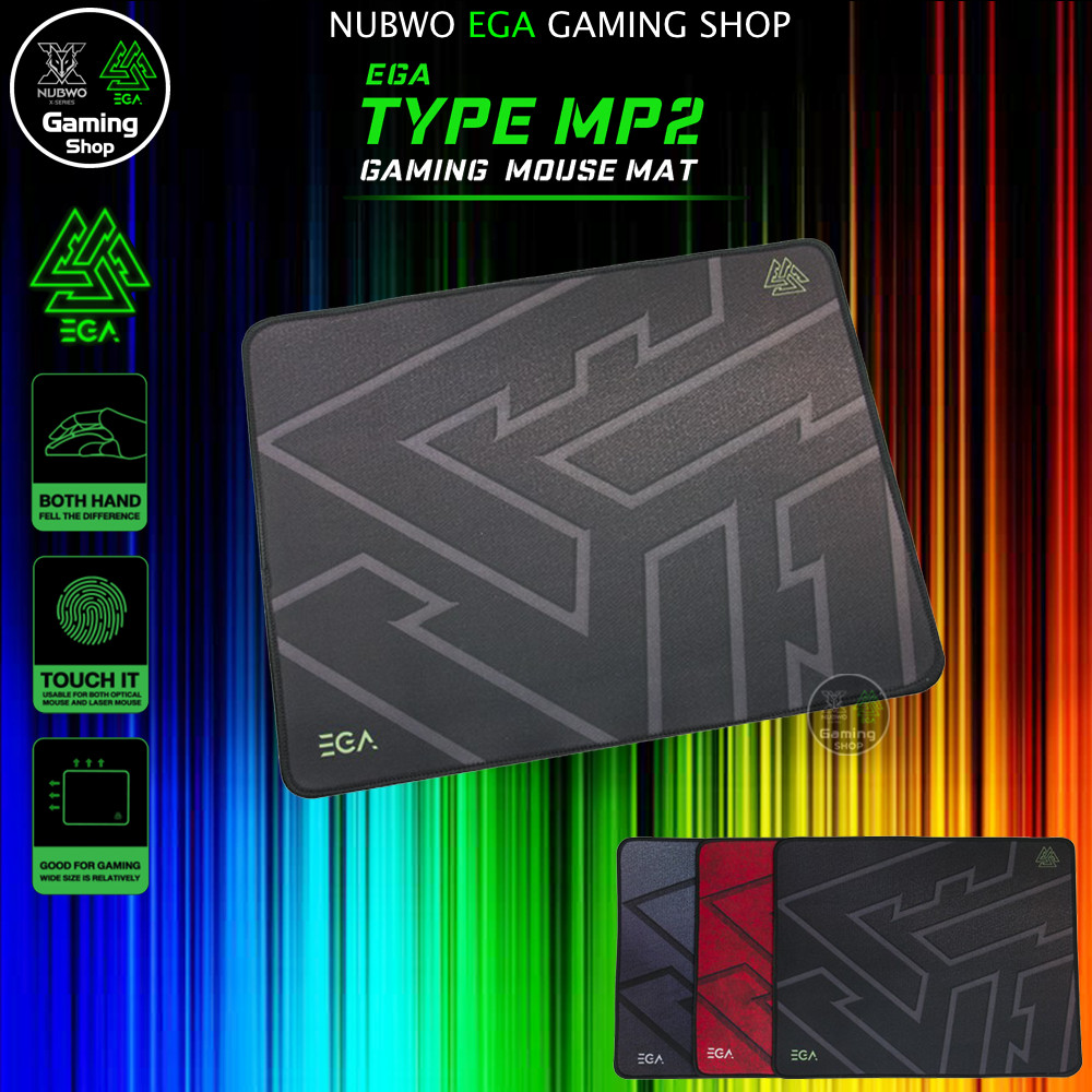 GAMING NUBWO EGA TYPE MP2 MOUSE PAD GAMING 35x28x3mm แผ่นรองเมาส์ เกมมิ่ง งานดีมาก ของแท้
