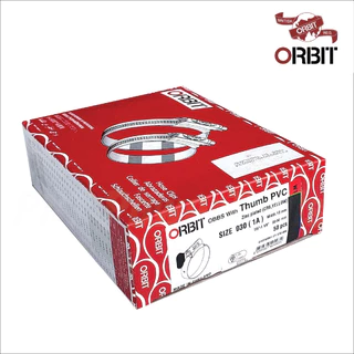 ORBIT เข็มขัดรัดท่อเหล็ก หางปลาหุ้มPVC ผลิตจากเหล็กชุบอิเลคโตรเพลทติ้งทั้งตัว ทนการกัดกร่อน รองรับแรงบิดสูง