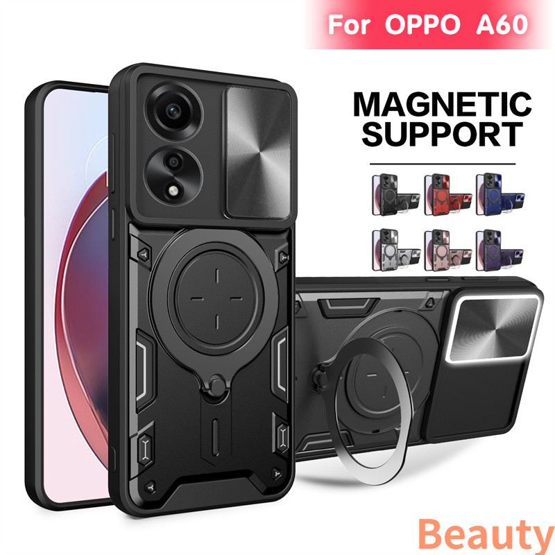 สไลด์กล้องเลนส์ปลอกสําหรับoppo A60 A38 A18 A78 A58 A79 60 4Gเคสโทรศัพท์CPH2631 เกราะกันกระแทกกรณีOPPOA 60 ผู้ถือแหวนป้องกันฮาร์ดปกหลังOPPOA60 OPPOA79