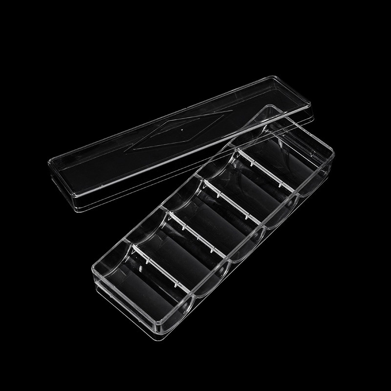 WOW ถาดชิปโป๊กเกอร์อะคริลิคใส 100 ชิปเคสที่ใส่กล่องของสะสมหัตถกรรม TH