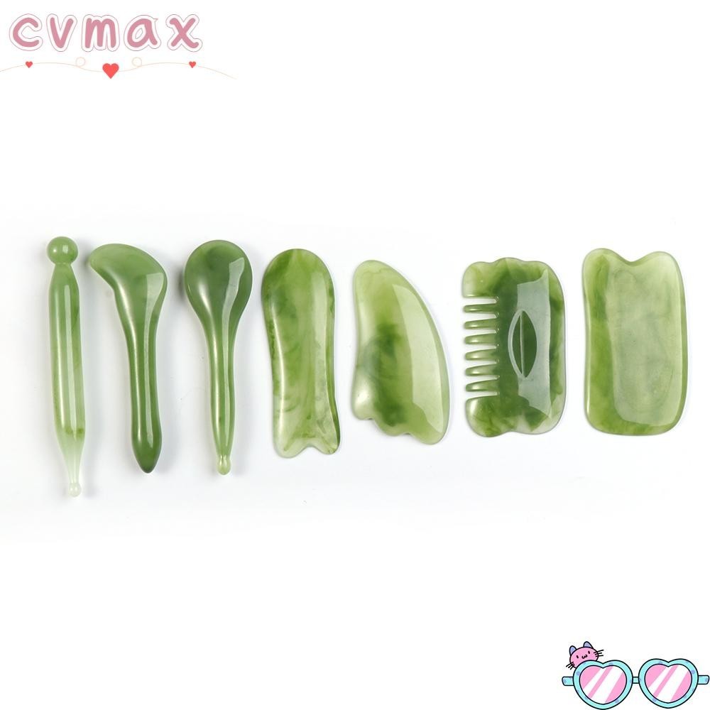 ⚝Cvmax1⚝ 7 ชิ้น / เซต เครื่องมือนวดหน้า แบบพกพา ดูแลสุขภาพ เรซิ่นธรรมชาติ กัวซา บอร์ด หลายรูปร่าง ผสมตา ดูแลคอ สปา ร่างกาย ขายดี ผ่อนคลายใบหน้า