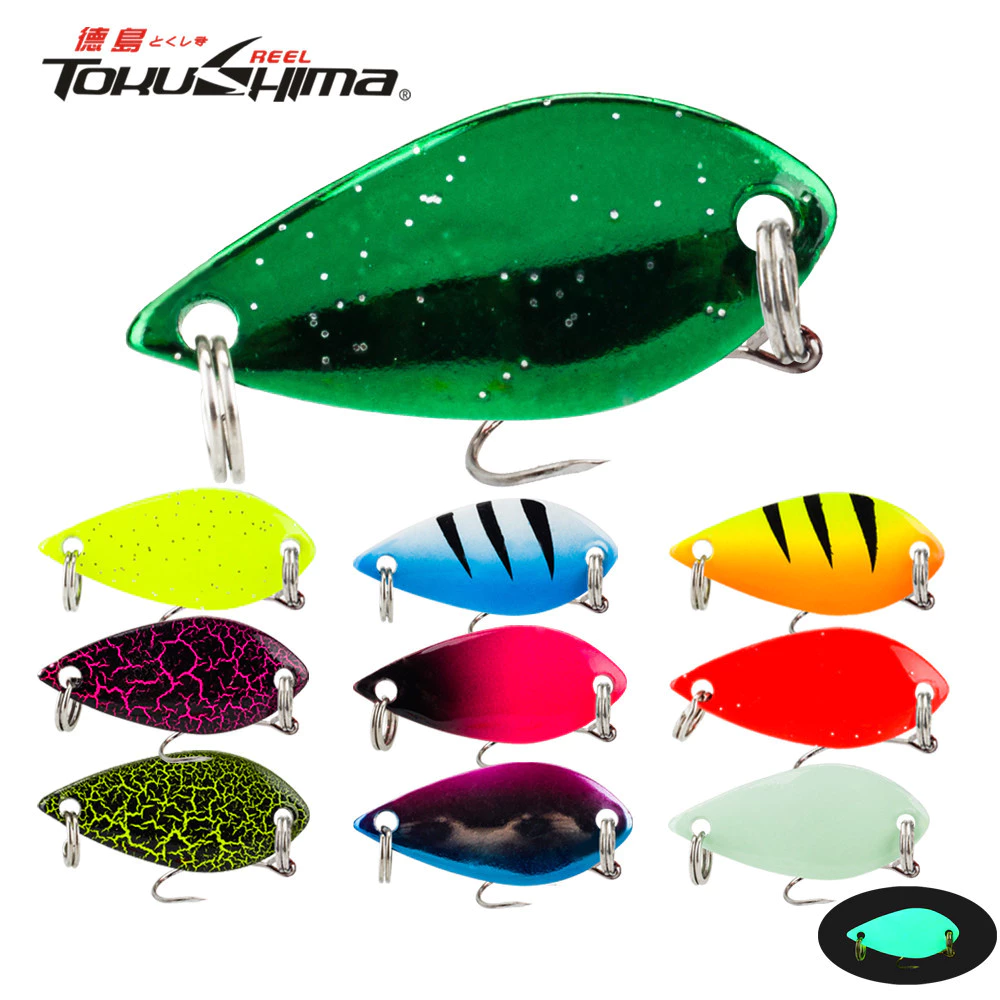 10 สี 3 ซม./2.5g/3.5g/5g ช้อนเหยื่อ Hard Fishing Lures Sinking ช้อนโลหะ Jigging Lures เหยื่อตกปลาเหยื่อปลอมสําหรับปลาเทราท์เบส