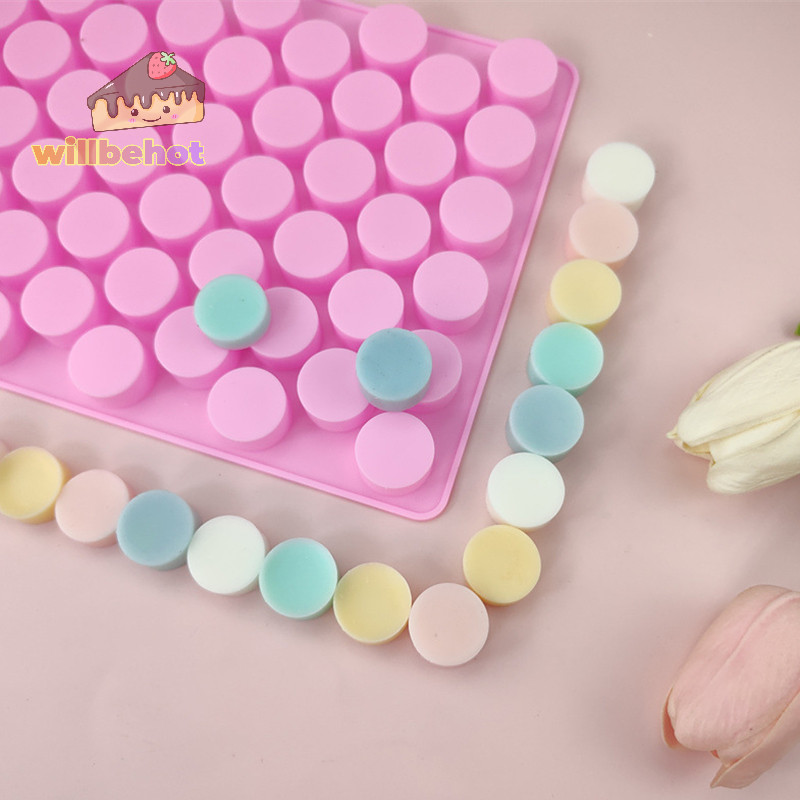 [WillbehotT] 55 Cavity Round แม่พิมพ์ซิลิโคนสําหรับ DIY Candy Gummy Caramels ช็อกโกแลตก้อนน้ําแข็งถาด Cupcake Baking Pan Baking แม่พิมพ์ซิลิโคน [ใหม่]