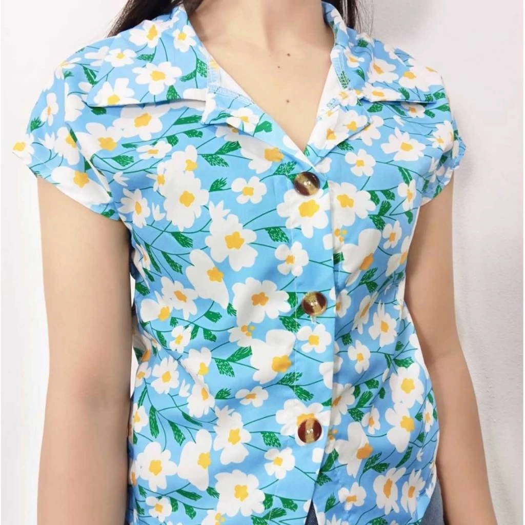 Jany เสื้อลายดอกไม้แขนสั้น สำหรับผู้หญิง thumbnail 6