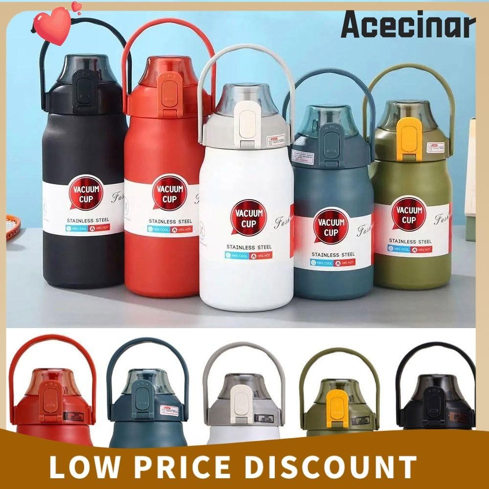 Acecinar 1 Pcs แบบทั่วไปปิดฝาขวด พร้อมปิดฝาพลาสติกทั่ว ๆ ไป พร้อมปิดฝาพลาสติกทั่วไปสําหรับ 1000/1200/1500/18000ml ฝาครอบแก้วเก็บอุณหภูมิหลายสี