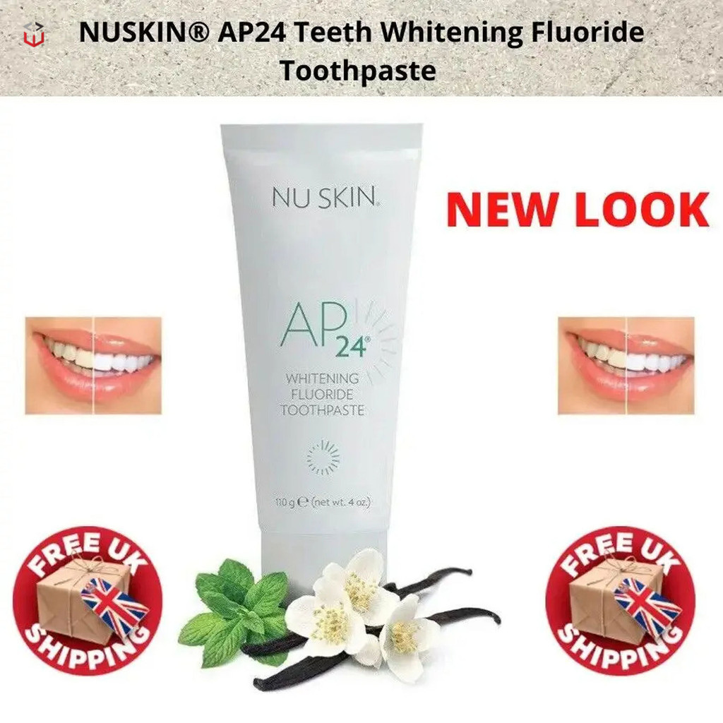 2tt 110g NU-SKIN AP 24 ฟันไวท ์ เทนนิ ่ งฟลูออไรด ์ ยาสีฟันอุปกรณ ์ ทําความสะอาดฟันคราบกําจัดบวมปากกลิ ่ นยาสีฟัน
