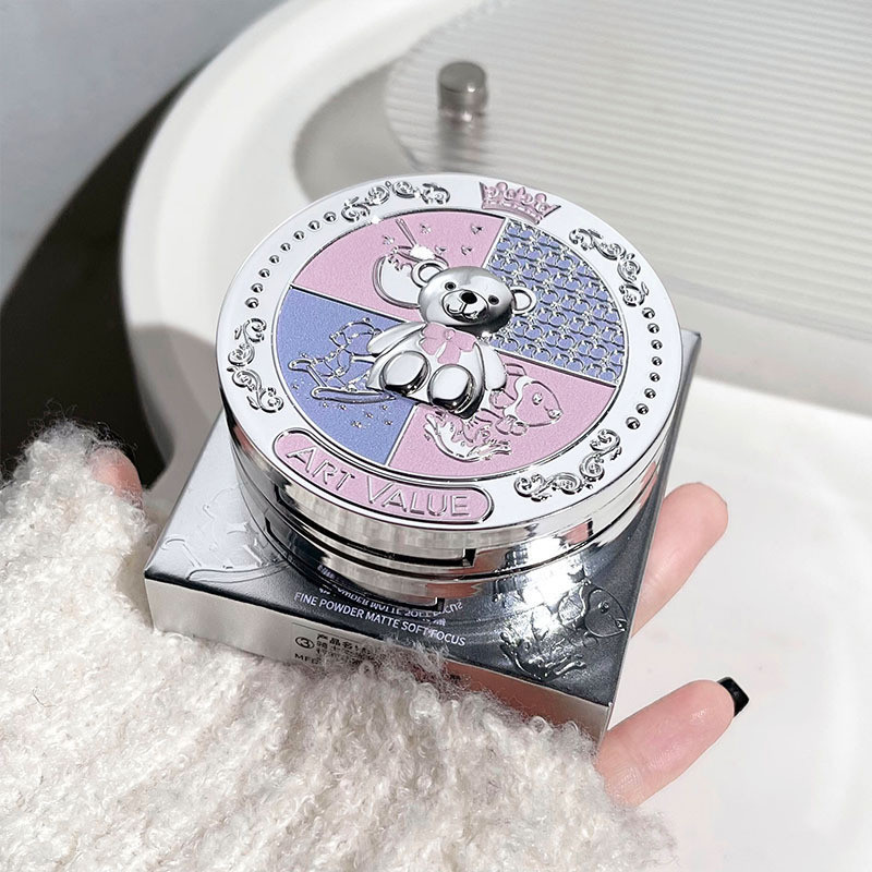 คุณค่าทางศิลปะ~Bear Rider Matte Powder Matte Clear Soft Focus Loose Powder Non-Flying Powder No Mak