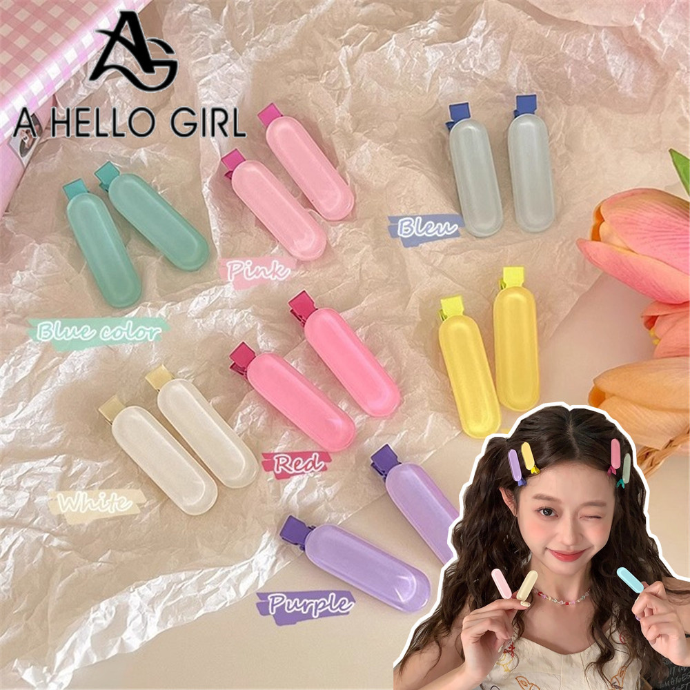 สีไอศกรีมเยลลี่ทรงรีหวานพร้อมหน้าม้าผมหักบนหน้าผากเป็นคลิปของหญิงสาว
