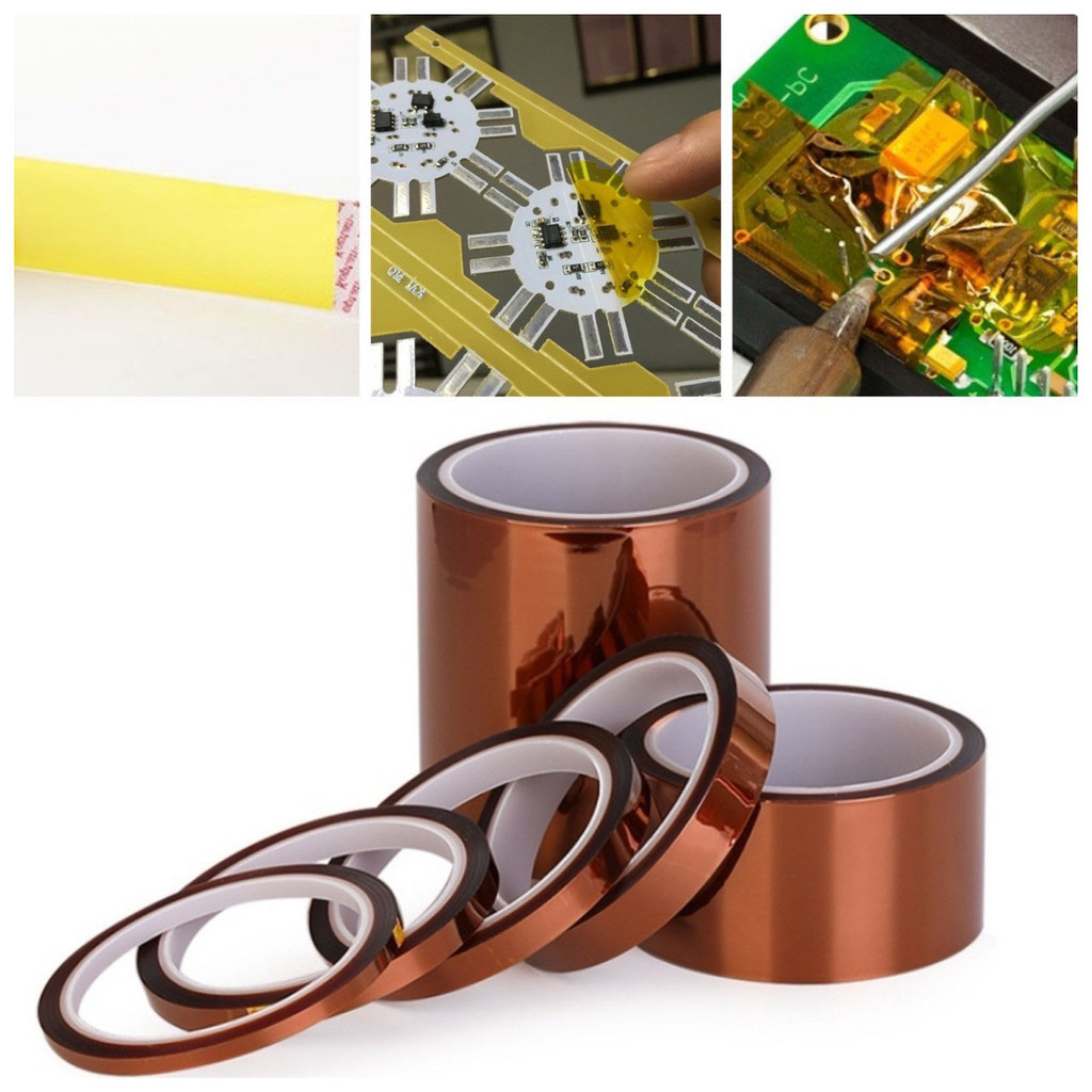 🌷 เทปฉนวน ทนความร้อน Kapton Tape Polyimide โพลิเอไมด์ ยาว 33 เมตร รุ่นอัพเกรด วัสดุ PI ทนอุณหภูมิสูง 260 องศา 🌷