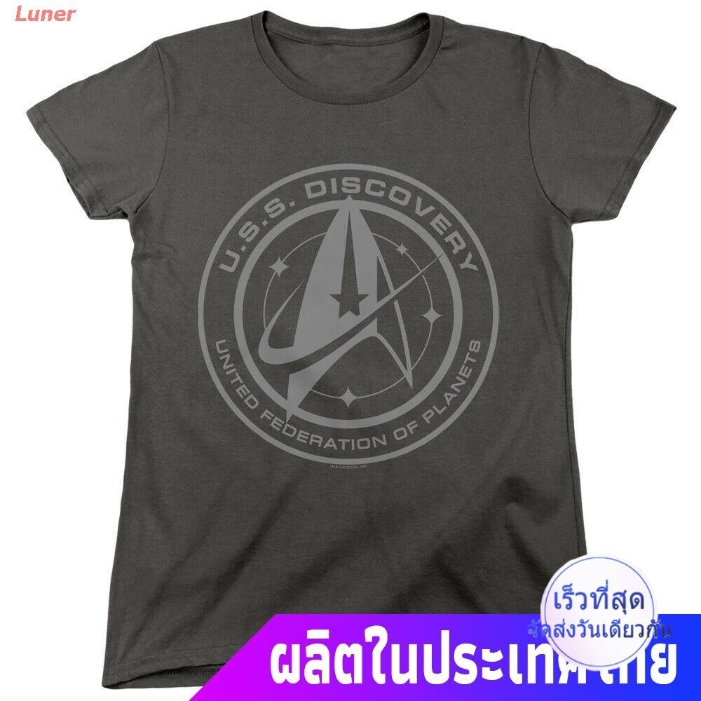 2024 Luner สตาร์เทรคเสื้อยืดยอดนิยม เสื้อยืดพิมพ์ลาย Star Trek S Discovery แฟชั่นสตรี Star Trek Popular T-shirts