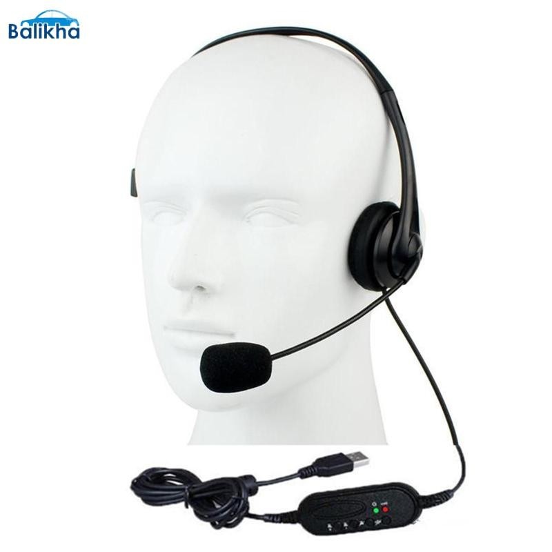 [Balikha ] ชุดหูฟัง USB Call Center พร ้ อมการตัดเสียงรบกวนสําหรับการบริการลูกค ้ า, หลักสูตรออนไลน ์