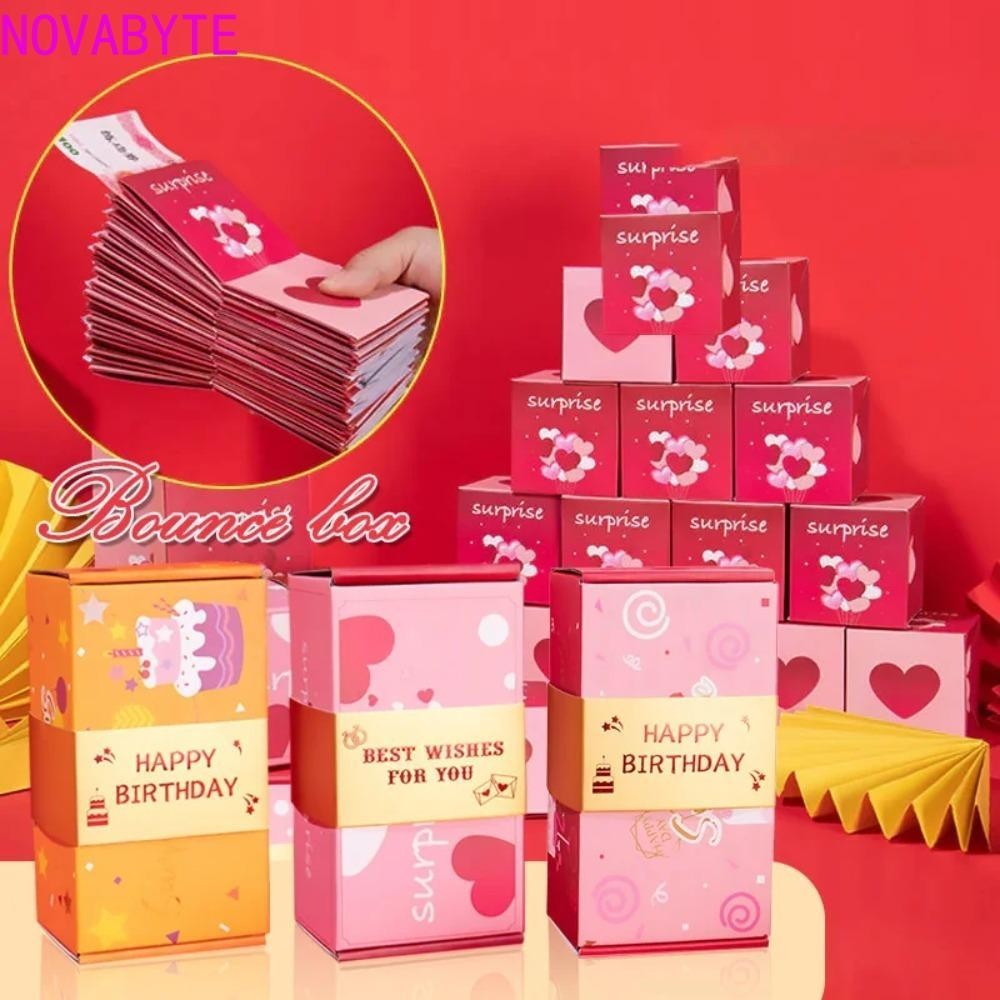 Novabyte Cash Explosion Gift Box, Pop Up Surprise Paper Surprise Bounce Box, Creative Fun Luxury Money Box Christmas