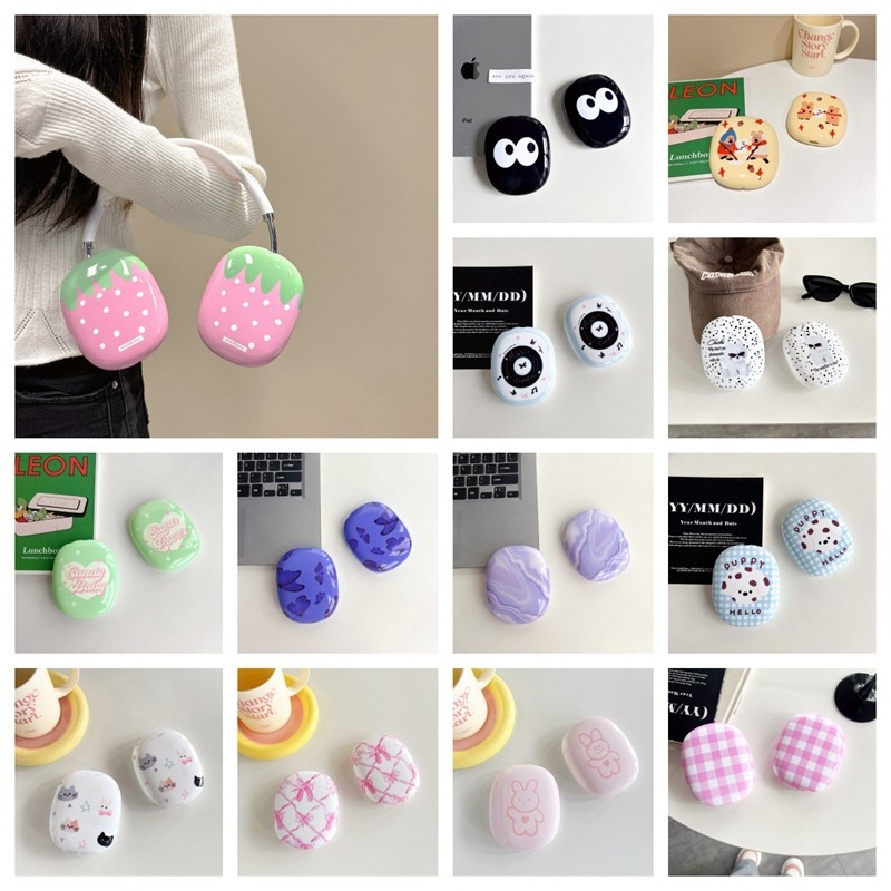 เกาหลีน ่ ารักรูปแบบชุดหูฟังป ้ องกันสําหรับ Airpods Max แฟชั ่ นตัวอักษร Multi-Color หูฟังนุ ่ ม