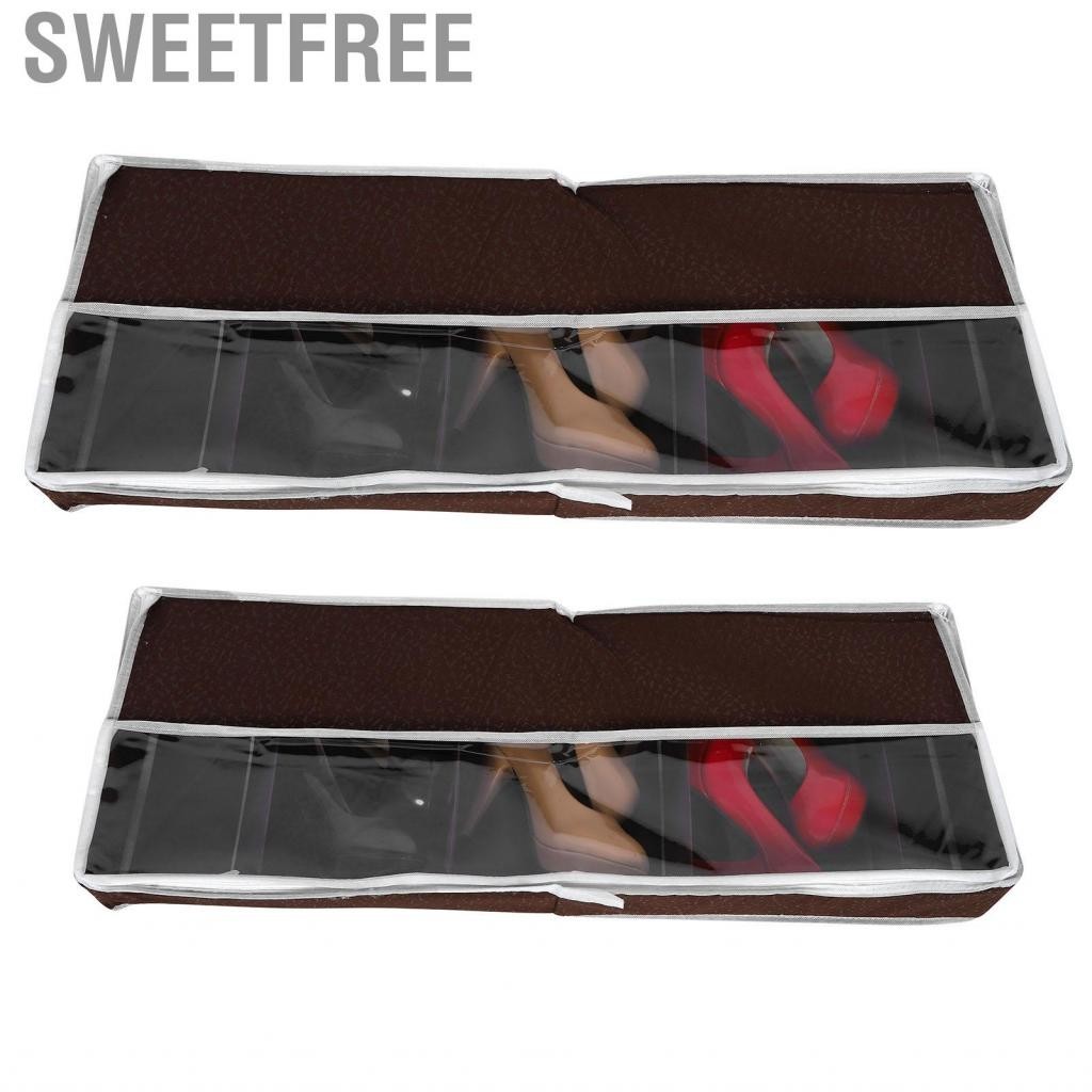 Sweetfree Under Bed Shoe Box Shoes Storage  with Zipper Waterproof Bag for Dormitory Attic