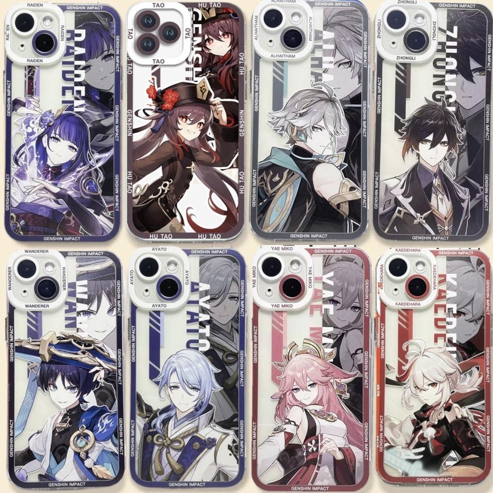 สําหรับ Samsung Galaxy A55 A54 A35 A34 A14 M54 5G A25 A15 A05 S24 Ultra S24 Plus กรณีนุ่ม Clear Kamisato Ayato Genshin Impact Wanderer Huhara Tao Miko