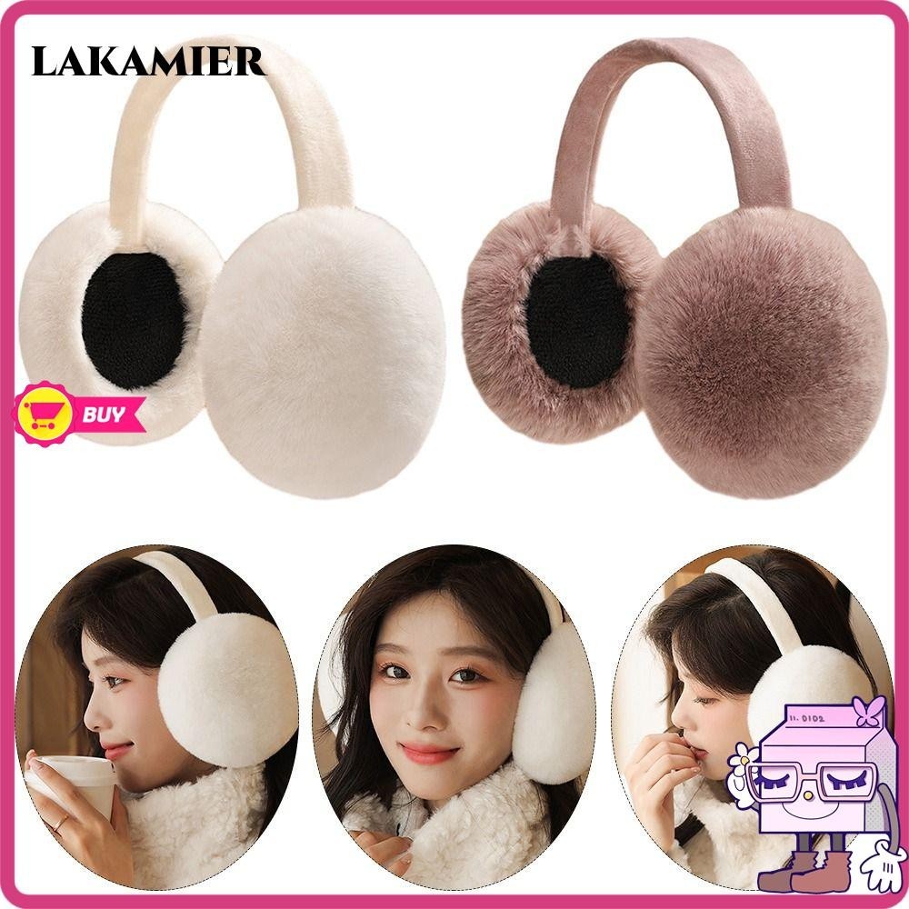 Lakamier ที่ปิดหูกันหนาว ผ้ากํามะหยี่ขนนิ่ม ป้องกันความหนาว ให้ความอบอุ่น เหมาะกับหน้าหนาว กลางแจ้ง