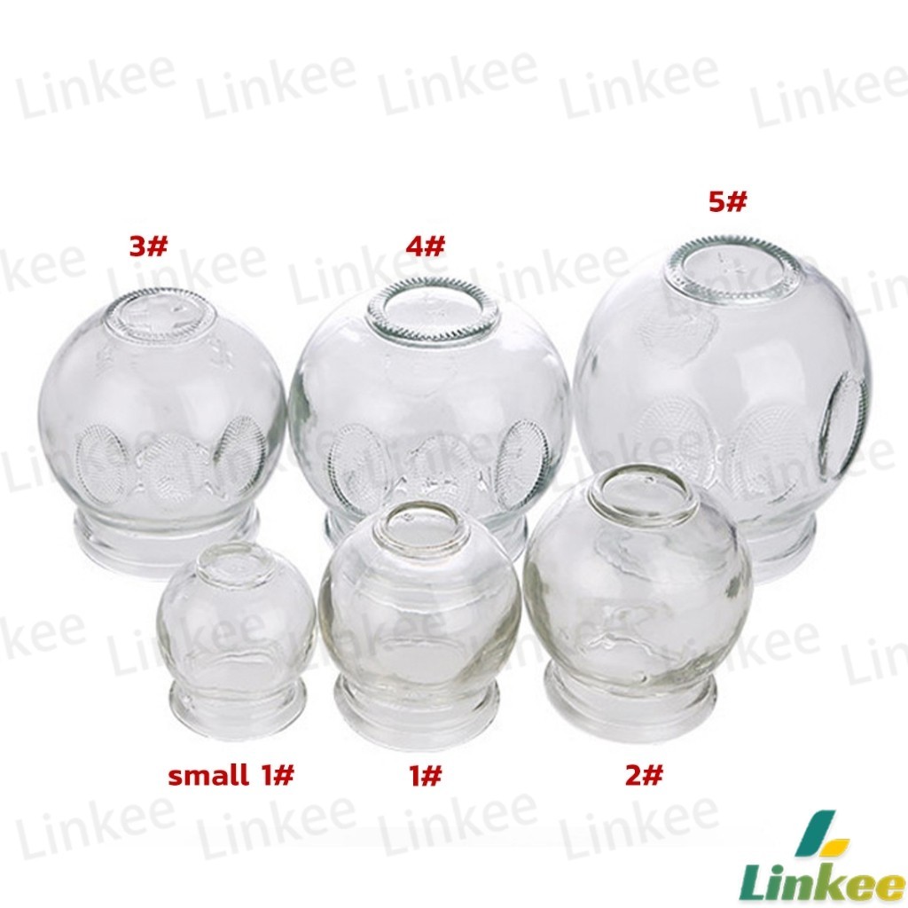 Linkee ถ้วยแก้วครอบชนิดหนา ครอบแก้ว​ เครื่องมือพิเศษสำหรับแพทย์แผนจีน cupping jar
