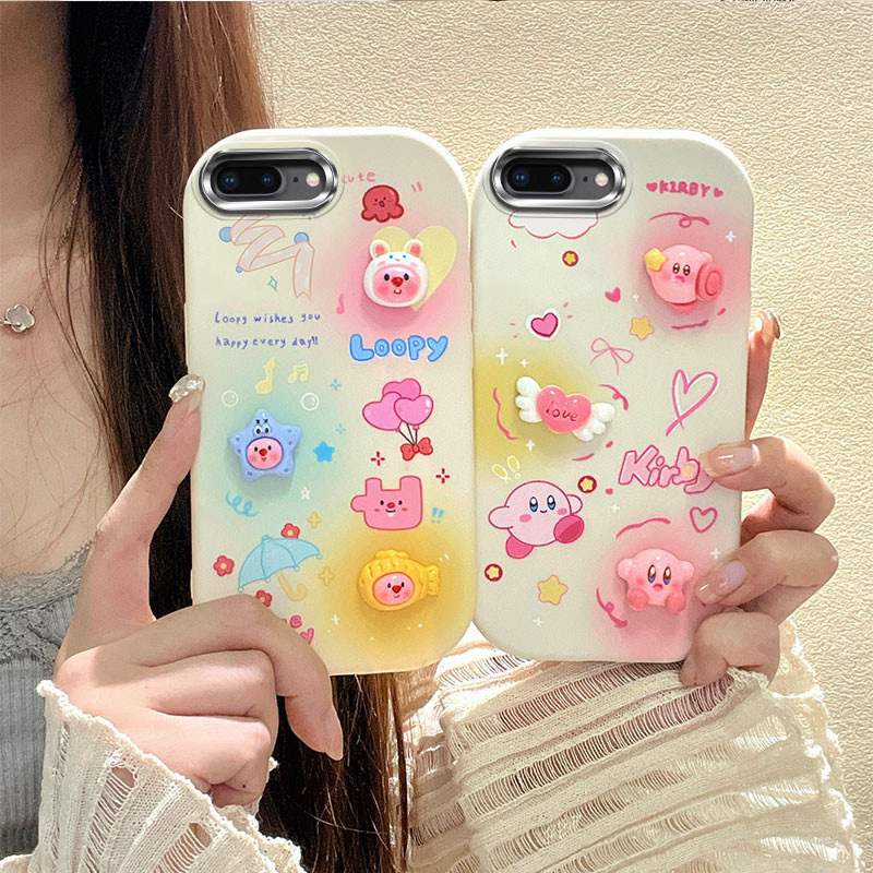 เคส iphone 7 plus เคสโทรศัพท ์ ชุบไฟฟ ้ าตุ ๊ กตาน ่ ารักสําหรับ iphone 7 plus เคส iphone 8 plus