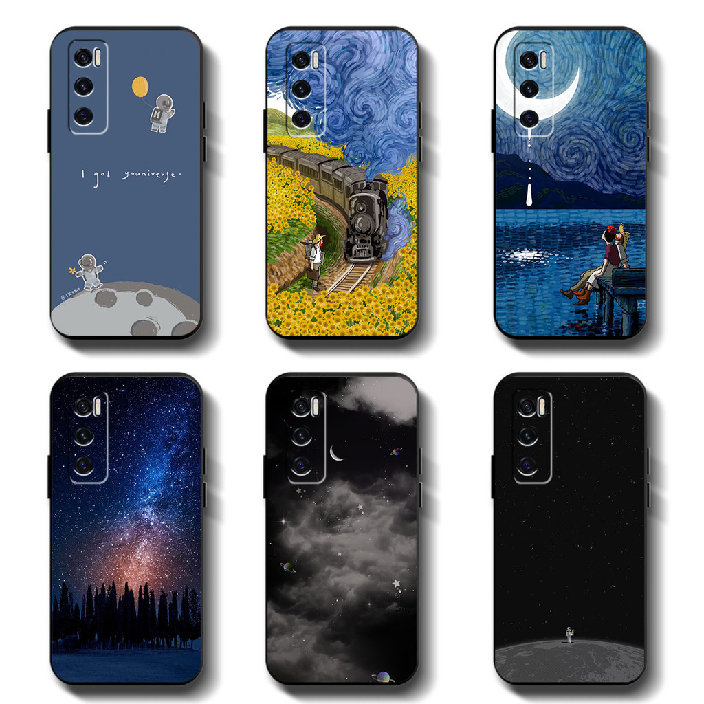 สีดํานุ ่ มสําหรับ VIVO V20 SE V2020 V2022 V2023 Anticrack Casing คุณภาพสูง TPU ฝาครอบป ้ องกันซิลิโคนยางโทรศัพท ์ กรณี