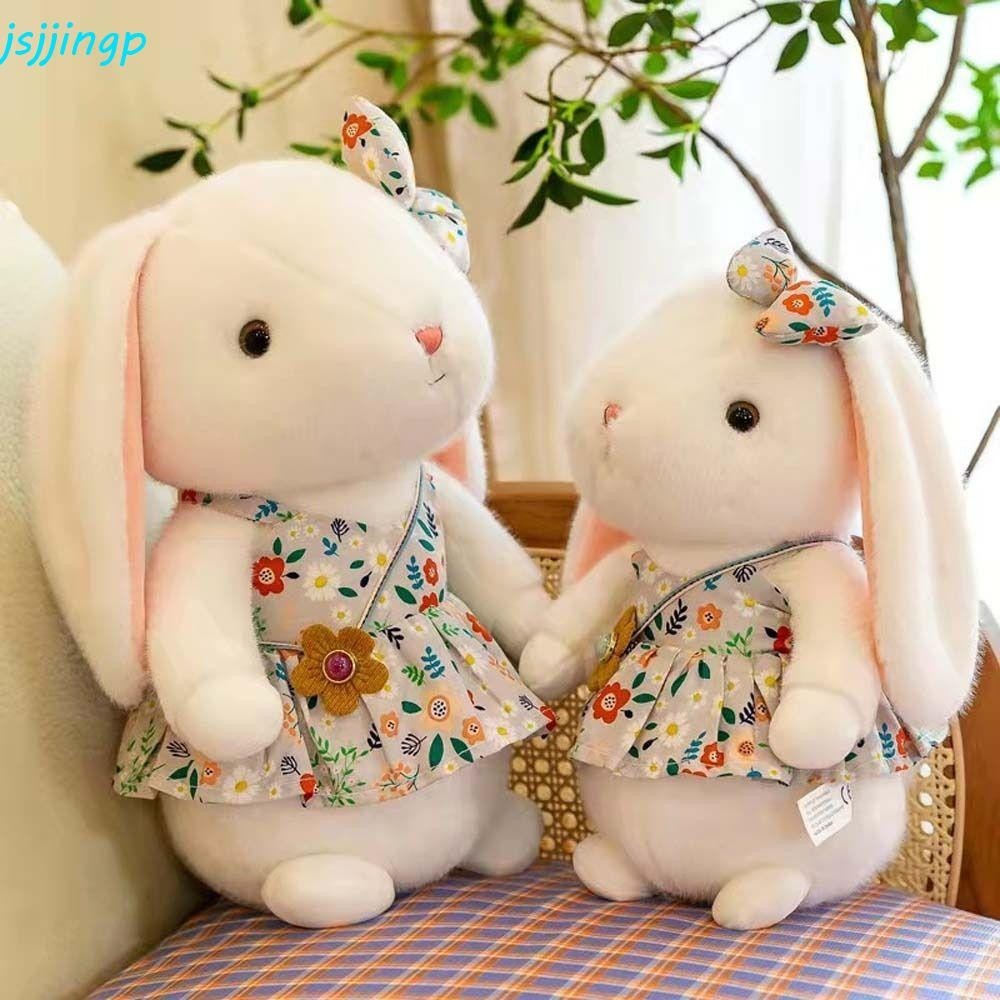 Jsjjingpกระต่ายของเล่นตุ๊กตาของขวัญวันเกิดการ์ตูนตุ๊กตาสัตว์ตุ๊กตาหมอนโซฟาเบาะตกแต่งบ้านนุ่มตุ๊กตากระต่ายยัดตุ๊กตา
